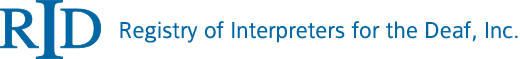 registry of interpreters for the deaf inc logo