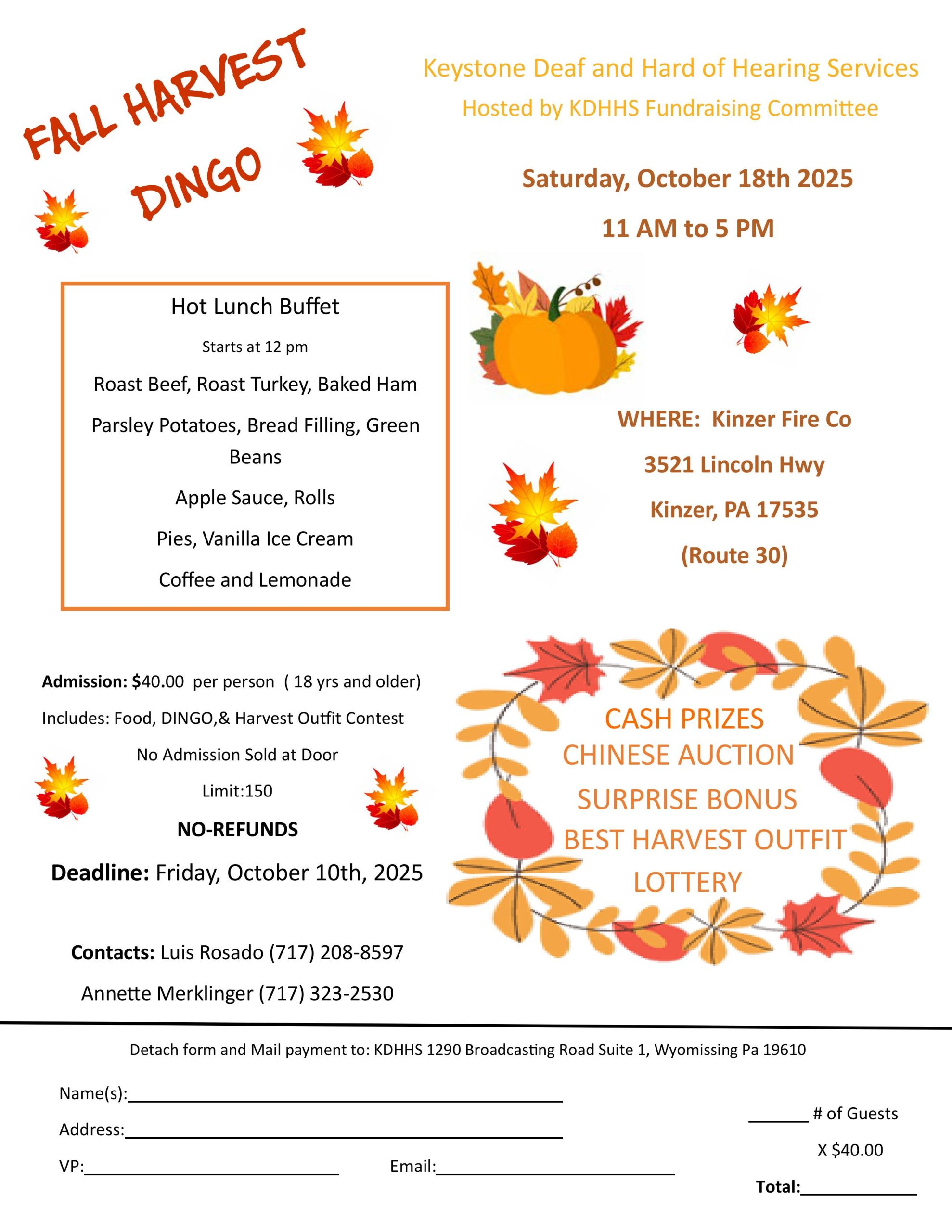 Dingo flyer 2025 fall harvest dingo signup flyer