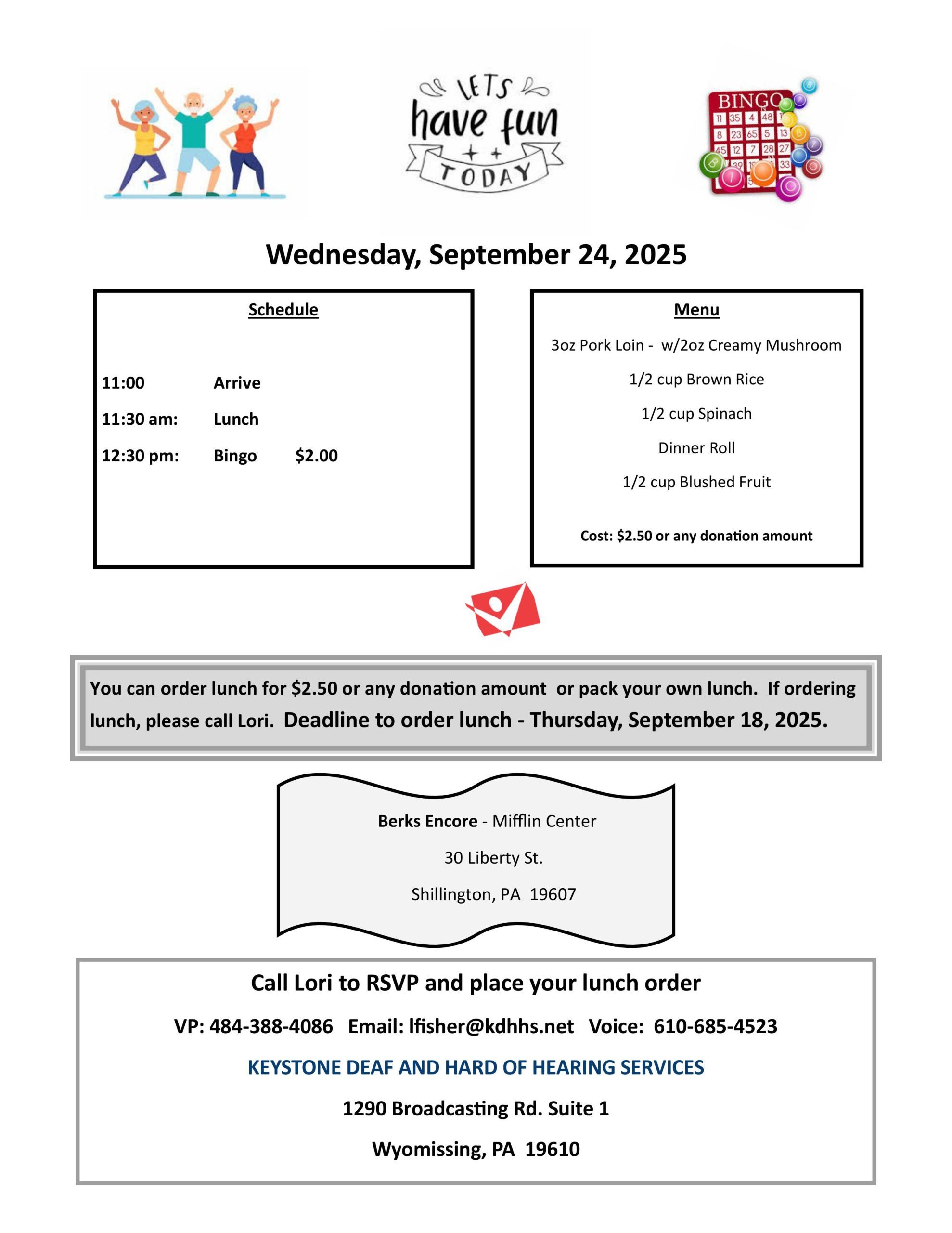 Fun for Seniors September fun for seniors sept 24, fyler