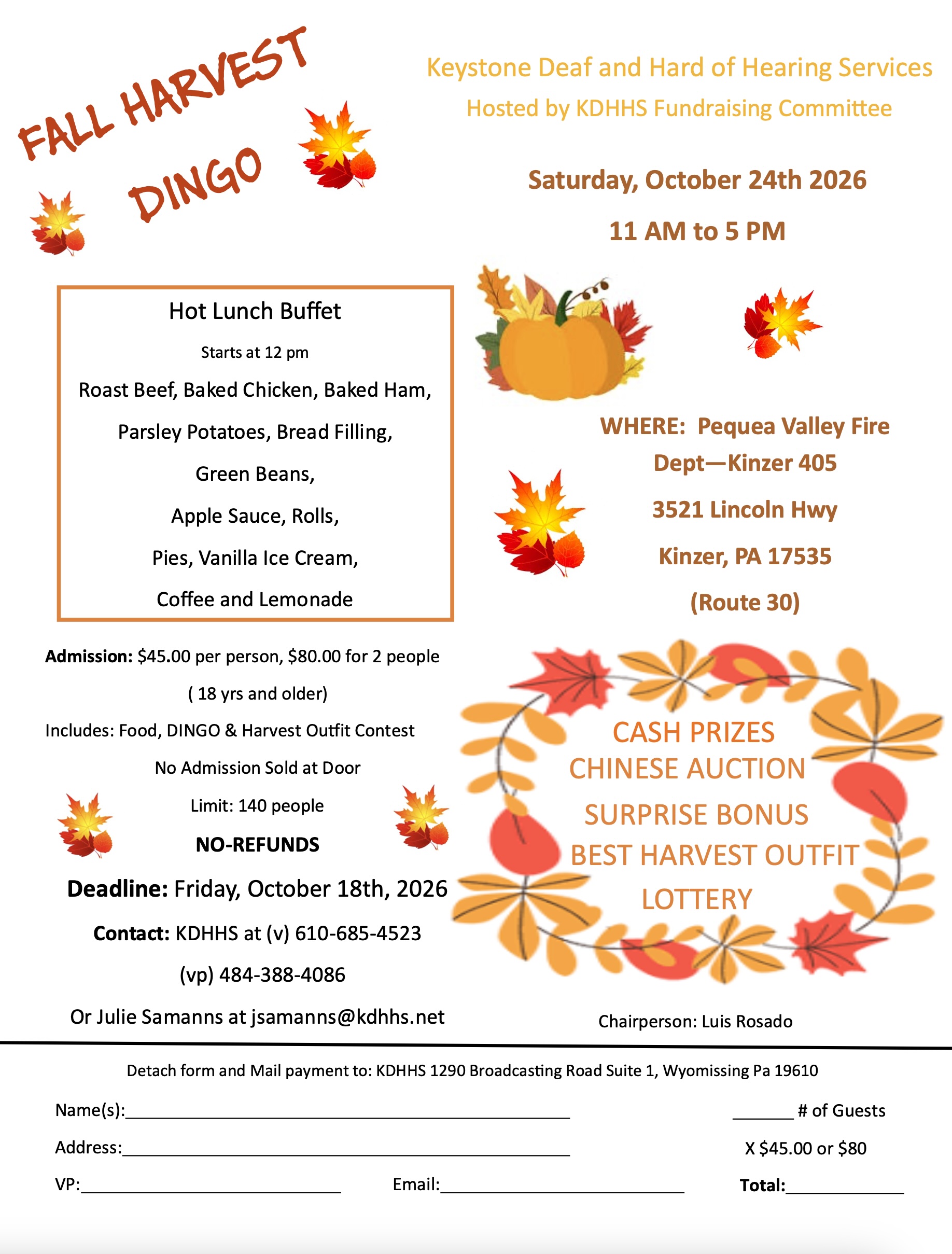 fall harvest dingo 2026 flyer